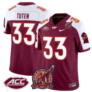 Bhayshul Tuten  #33 Virginia Tech Hokies Coach Frank Beamer   Maroon Alternate