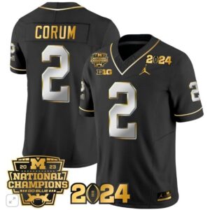 Blake Corum  #2 Michigan Wolverines 2024 CFP National Champions Vapor  Black Limit