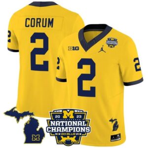 Blake Corum  #2 Michigan Wolverines National Champions Vapor Map   Gold
