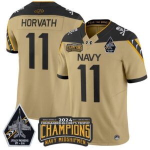 Blake Horvath  #11 Navy Midshipmen Jolly Rogers Champions Patch   Gold