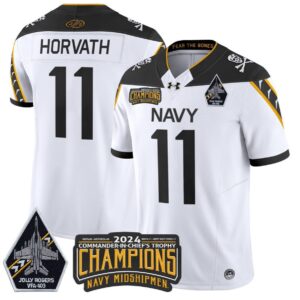 Blake Horvath  #11 Navy Midshipmen Jolly Rogers Champions Patch   White
