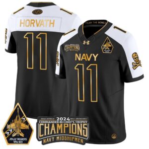 Blake Horvath  #11 Navy Midshipmen Jolly Rogers Champions Patch  Black Alternate