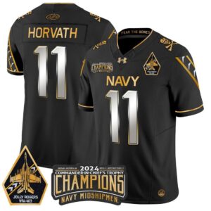 Blake Horvath  #11 Navy Midshipmen Jolly Rogers Champions Patch  Black Limited