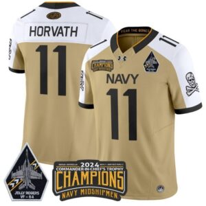 Blake Horvath  #11 Navy Midshipmen Jolly Rogers Champions Patch  Gold Alternate
