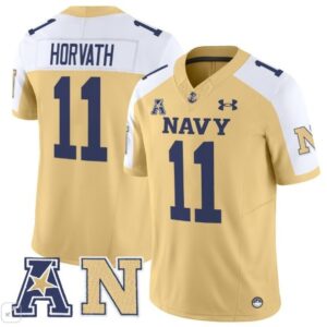 Blake Horvath  #11 Navy Midshipmen Vapor Patch College   Gold Alternate
