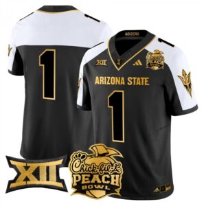 Blank Name  #1 Arizona State Sun Devils 2025 Peach Bowl   Black Alternate