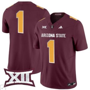 Blank Name  #1 Arizona State Sun Devils Home Patch Vapor   Maroon