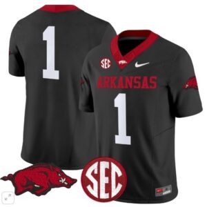Blank Name  #1 Arkansas Razorbacks Home Vapor Patch   Black