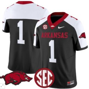 Blank Name  #1 Arkansas Razorbacks Home Vapor Patch   Black Alternate