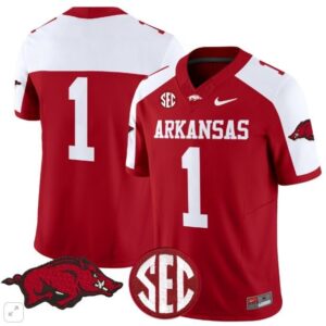 Blank Name  #1 Arkansas Razorbacks Home Vapor Patch   Scarlet Alternate
