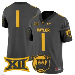 Blank Name  #1 Baylor Bears Vapor Patch College   Black