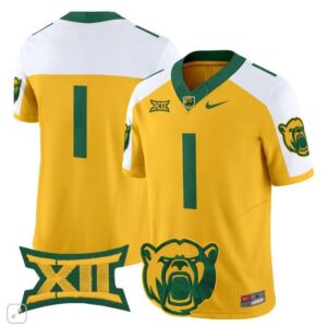 Blank Name  #1 Baylor Bears Vapor Patch College   Gold Alternate