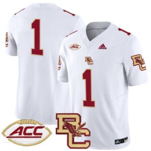 Blank Name  #1 Boston College Eagles 2024 Vapor Patch   White