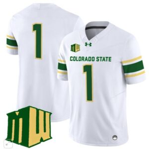 Blank Name  #1 Colorado State Rams Home Vapor Patch College   White