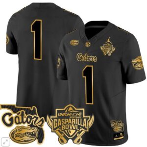 Blank Name  #1 Florida Gators Gasparilla Bowl Vapor   Black Gold