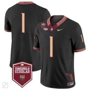 Blank Name  #1 Florida State Seminoles Scholar Patch Vapor   Black