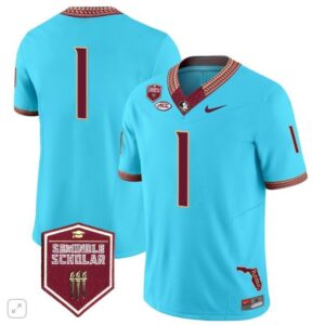 Blank Name  #1 Florida State Seminoles Scholar Patch Vapor   Blue
