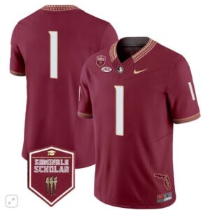 Blank Name  #1 Florida State Seminoles Scholar Patch Vapor   Maroon