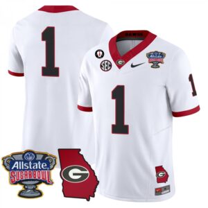 Blank Name  #1 Georgia Bulldogs Sugar Bowl Georgia Map Vapor   Red