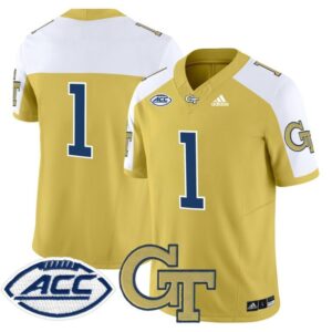 Blank Name  #1 Georgia Tech Yellow Jackets ACC Vapor   Gold Alternate