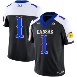 Blank Name  #1 Kansas Jayhawks Vapor Patch College   Black Alternate