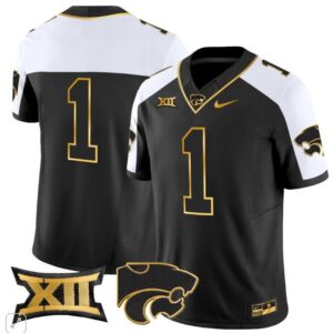 Blank Name  #1 Kansas State Wildcats Vapor Patch College   - Black Alternate