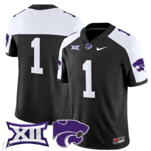 Blank Name  #1 Kansas State Wildcats Vapor Patch College   Black Alternate