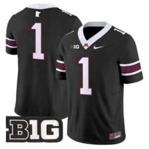 Blank Name  #1 Minnesota Golden Gophers Vapor B1G Patch   Black