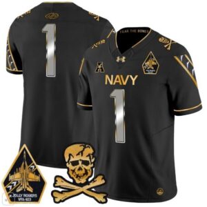 Blank Name  #1 Navy Midshipmen Vapor Patch College   Black Limited