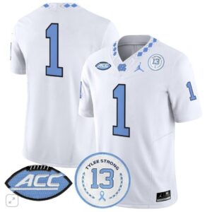 Blank Name  #1 North Carolina Tar Heels Vapor ACC Tylee Strong 13   White