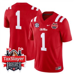 Blank Name  #1 Ole Miss Rebels Gator Bowl Patch Vapor   Red