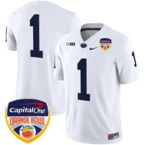 Blank Name  #1 Penn State Nittany Lions Orange Bowl Patch   White