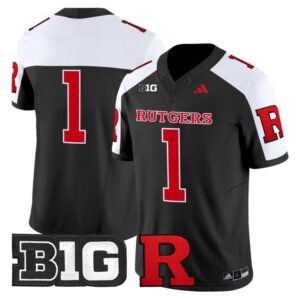 Blank Name  #1 Rutgers Scarlet Knights Vapor Patch   Black Alternate