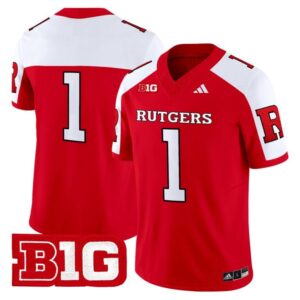 Blank Name  #1 Rutgers Scarlet Knights Vapor Patch   Red Alternate