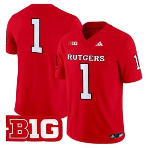 Blank Name  #1 Rutgers Scarlet Knights Vapor Patch College  All  Red