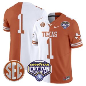 Blank Name  #1 Texas Longhorns Cotton Bowl Patch College   Split