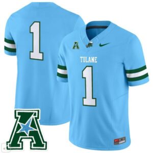Blank Name  #1 Tulane Green Wave Home Vapor Patch   Blue