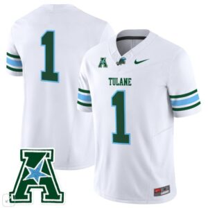 Blank Name  #1 Tulane Green Wave Home Vapor Patch   White