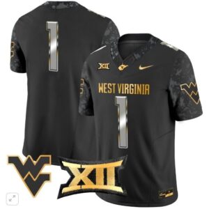 Blank Name  #1 West Virginia Mountaineers Vapor Patch  All  Black Limited