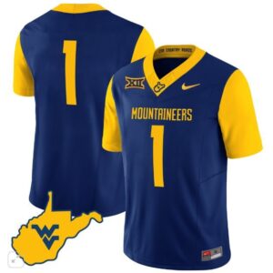 Blank Name  #1 West Virginia Mountaineers Vapor Patch  All  Navy Alternate