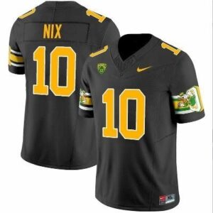 Bo Nix  #10 Oregon Ducks Vapor Patch  All  Black