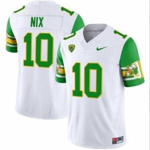Bo Nix  #10 Oregon Ducks Vapor Patch  All  White