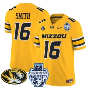 Brad Smith  #16 Missouri Tigers Music City Bowl Vapor Patch   Gold
