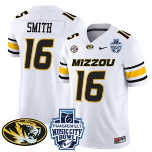 Brad Smith  #16 Missouri Tigers Music City Bowl Vapor Patch   White
