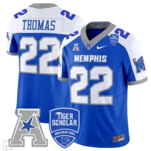 Brandon Thomas  #22 Memphis Tigers Vapor Patch  All  Royal Alternate