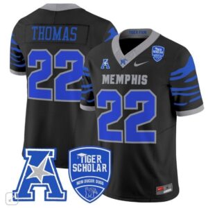 Brandon Thomas  #22 Memphis Tigers Vapor Patch College  All  Black