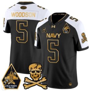 Braxton Woodson  #5 Navy Midshipmen Vapor Patch College   Black Alternate