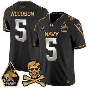 Braxton Woodson  #5 Navy Midshipmen Vapor Patch College   Black Limited