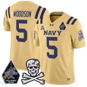 Braxton Woodson  #5 Navy Midshipmen Vapor Patch College   Gold