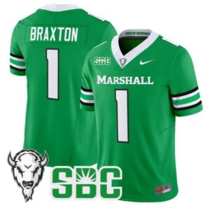 Braylon Braxton  #1 Marshall Thundering Herd Vapor Patch College   Green